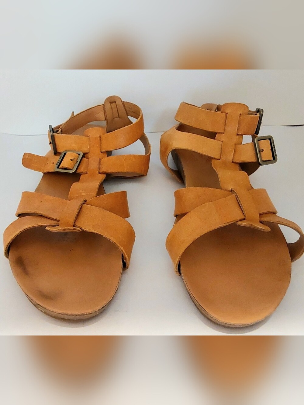 Kork-Ease Yarbrough Brown Leather Strappy Comfort Sandals Size Women's 10M